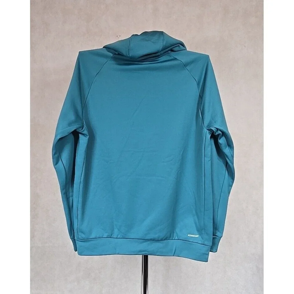 NWT Adidas Mens Hoodie Size Medium‎ Hooded Fleece Pullover Sweatshirt Logo Green